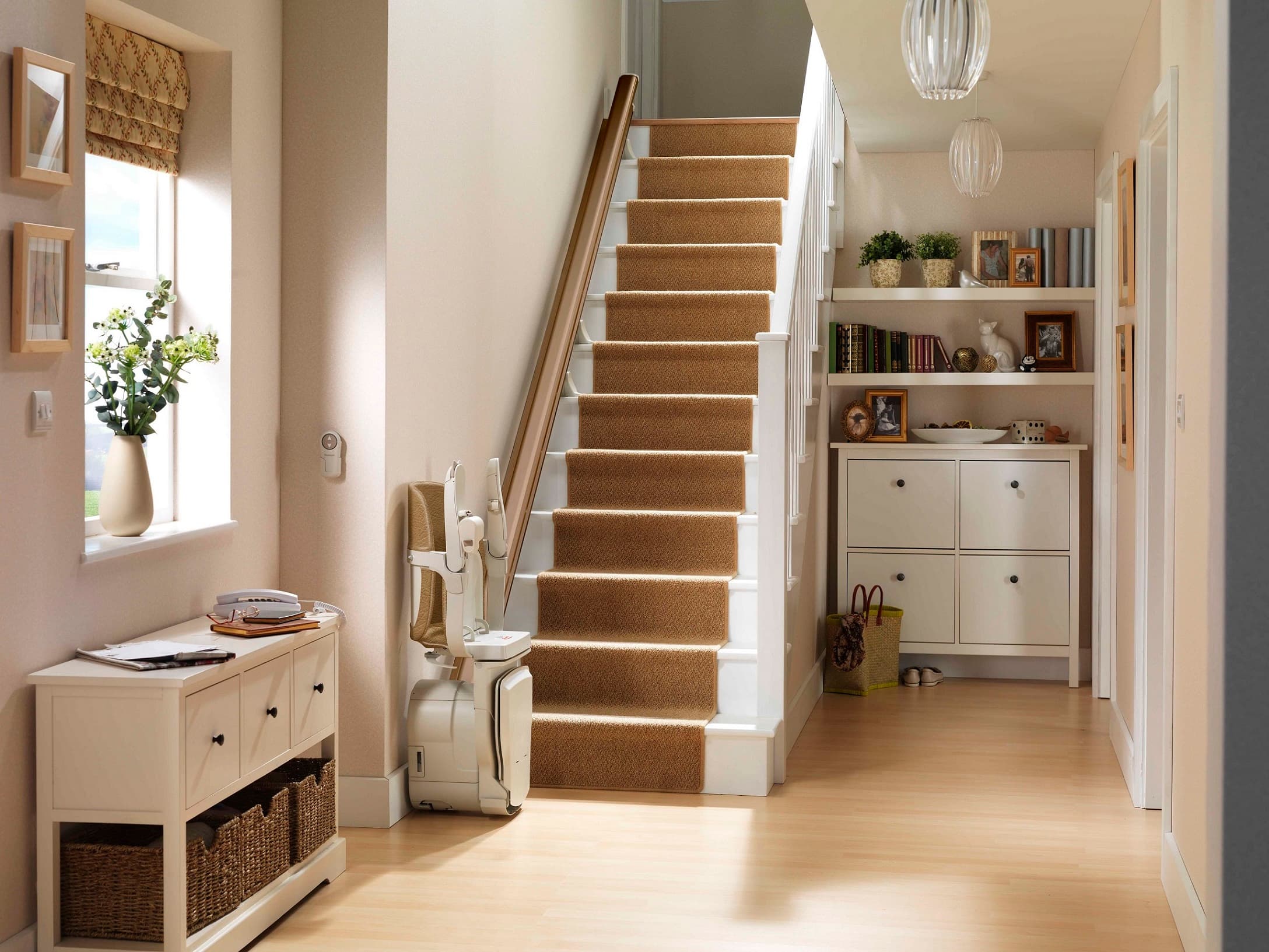 Stairlift parked in hallway